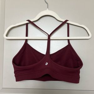 Lululemon Flow Y Bra Nulu Light Support, A-C Cups, Red Merlot, Size 10